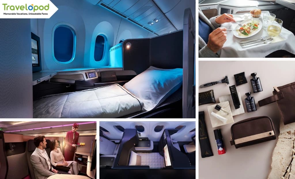 On-board Business Class Perks
